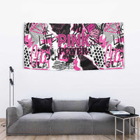 Pink Power Graffiti Tapestry Breast Cancer Awareness - Wonder Print Shop