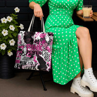 Pink Power Graffiti Tote Bag Breast Cancer Awareness - Wonder Print Shop