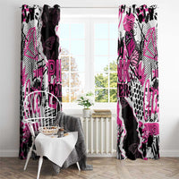 Pink Power Graffiti Window Curtain Breast Cancer Awareness - Wonder Print Shop