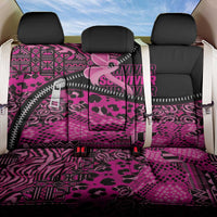 Pink Ribbon Animals Skin African Mixed Back Car Seat Cover Zipper Stylized - Wonder Print Shop