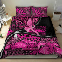 Pink Ribbon Animals Skin African Mixed Bedding Set Zipper Stylized - Wonder Print Shop