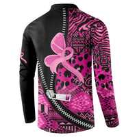 Pink Ribbon Animals Skin African Mixed Button Sweatshirt Zipper Stylized - Wonder Print Shop