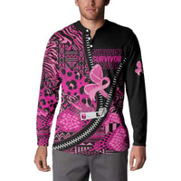 Pink Ribbon Animals Skin African Mixed Button Sweatshirt Zipper Stylized - Wonder Print Shop