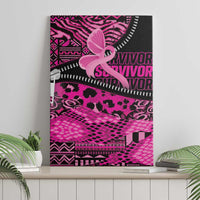 Pink Ribbon Animals Skin African Mixed Canvas Wall Art Zipper Stylized - Wonder Print Shop