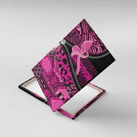 Pink Ribbon Animals Skin African Mixed Canvas Wall Art Zipper Stylized - Wonder Print Shop