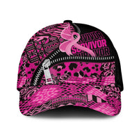 Pink Ribbon Animals Skin African Mixed Classic Cap Zipper Stylized - Wonder Print Shop