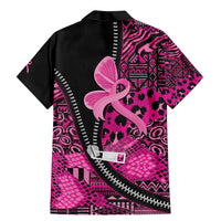 Pink Ribbon Animals Skin African Mixed Family Matching Mermaid Dress and Hawaiian Shirt Zipper Stylized - Wonder Print Shop