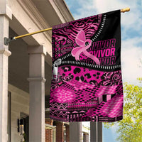 Pink Ribbon Animals Skin African Mixed Garden Flag Zipper Stylized - Wonder Print Shop