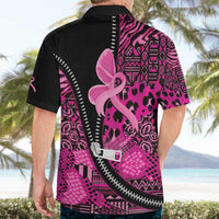 Pink Ribbon Animals Skin African Mixed Hawaiian Shirt Zipper Stylized - Wonder Print Shop