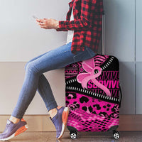 Pink Ribbon Animals Skin African Mixed Luggage Cover Zipper Stylized - Wonder Print Shop