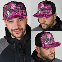 Pink Ribbon Animals Skin African Mixed Mesh Trucker Cap Zipper Stylized - Wonder Print Shop