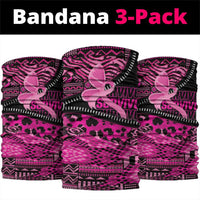 Pink Ribbon Animals Skin African Mixed Neck Gaiter Zipper Stylized LT01
