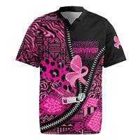 Pink Ribbon Animals Skin African Mixed Rugby Jersey Zipper Stylized - Wonder Print Shop