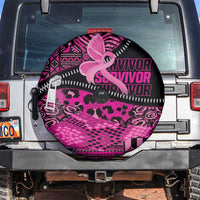 Pink Ribbon Animals Skin African Mixed Spare Tire Cover Zipper Stylized - Wonder Print Shop