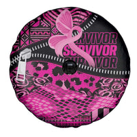 Pink Ribbon Animals Skin African Mixed Spare Tire Cover Zipper Stylized - Wonder Print Shop