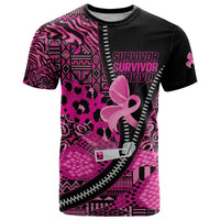 Pink Ribbon Animals Skin African Mixed T Shirt Zipper Stylized - Wonder Print Shop