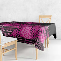 Pink Ribbon Animals Skin African Mixed Tablecloth Zipper Stylized - Wonder Print Shop
