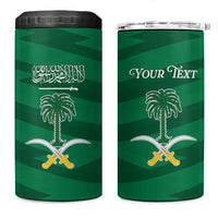 Personalized Saudi Arabia 4 in 1 Can Cooler Tumbler Happy National Day