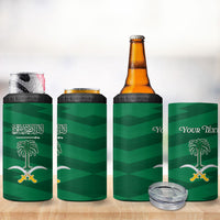 Personalized Saudi Arabia 4 in 1 Can Cooler Tumbler Happy National Day