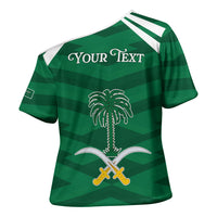 Personalized Saudi Arabia Cross Shoulder Shirt Happy National Day