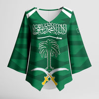 Personalized Saudi Arabia Kimono Sleeve Blouse Happy National Day