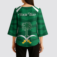 Personalized Saudi Arabia Kimono Sleeve Blouse Happy National Day