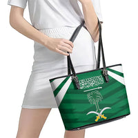 Saudi Arabia Leather Tote Bag Happy National Day