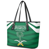 Saudi Arabia Leather Tote Bag Happy National Day