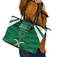 Saudi Arabia Leather Tote Bag Happy National Day