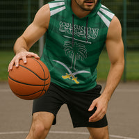 Personalized Saudi Arabia Sleeveless Hoodie Happy National Day