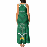 Personalized Saudi Arabia Tank Maxi Dress Happy National Day