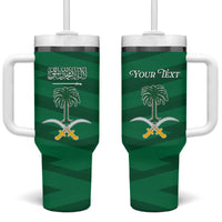Personalized Saudi Arabia Tumbler With Handle Happy National Day