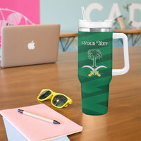 Personalized Saudi Arabia Tumbler With Handle Happy National Day