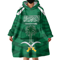 Personalized Saudi Arabia Wearable Blanket Hoodie Happy National Day