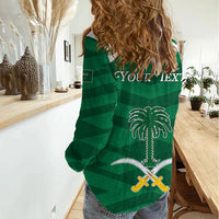 Personalized Saudi Arabia Women Casual Shirt Happy National Day