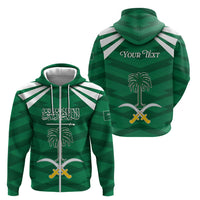 Personalized Saudi Arabia Zip Hoodie Happy National Day
