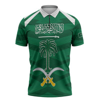 Personalized Saudi Arabia Zipper Polo Shirt Happy National Day