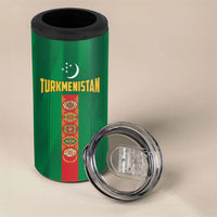 Personalized Turkmenistan 4 in 1 Can Cooler Tumbler Happy Independence Day