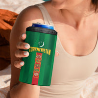 Personalized Turkmenistan 4 in 1 Can Cooler Tumbler Happy Independence Day