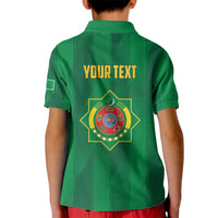 Personalized Turkmenistan Kid Polo Shirt Happy Independence Day