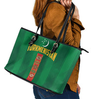 Turkmenistan Leather Tote Bag Happy Independence Day