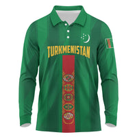 Personalized Turkmenistan Long Sleeve Polo Shirt Happy Independence Day