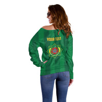 Personalized Turkmenistan Off Shoulder Sweater Happy Independence Day