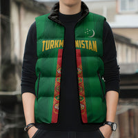 Personalized Turkmenistan Sleeveless Puffer Jacket Happy Independence Day