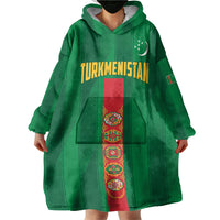 Personalized Turkmenistan Wearable Blanket Hoodie Happy Independence Day