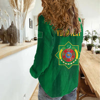 Personalized Turkmenistan Women Casual Shirt Happy Independence Day
