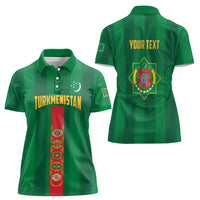 Personalized Turkmenistan Women Polo Shirt Happy Independence Day
