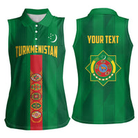 Personalized Turkmenistan Women Sleeveless Polo Shirt Happy Independence Day