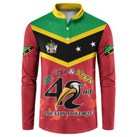 St Kitts and Nevis 42nd Independence Day Button Sweatshirt Country Above Self LT01