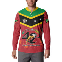 St Kitts and Nevis 42nd Independence Day Button Sweatshirt Country Above Self LT01